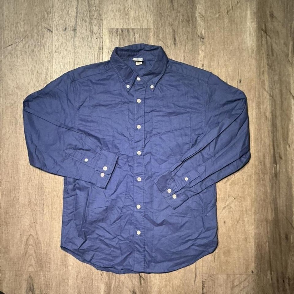 Old Navy blue button up shirt Size L